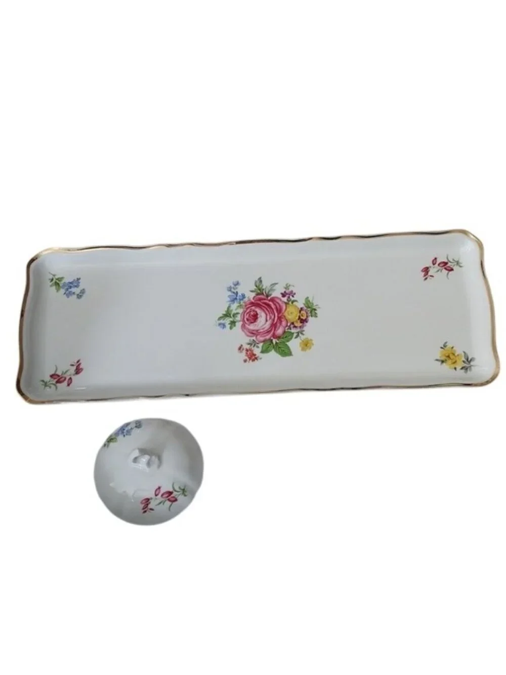 Schirnding Bavaria Tea Set Sandwich Tray Creamer Sugar Bowl Cups Saucers Dreden